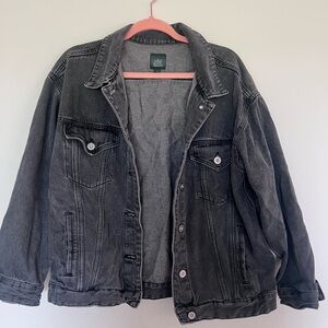 Oversized Black Denim Jacket